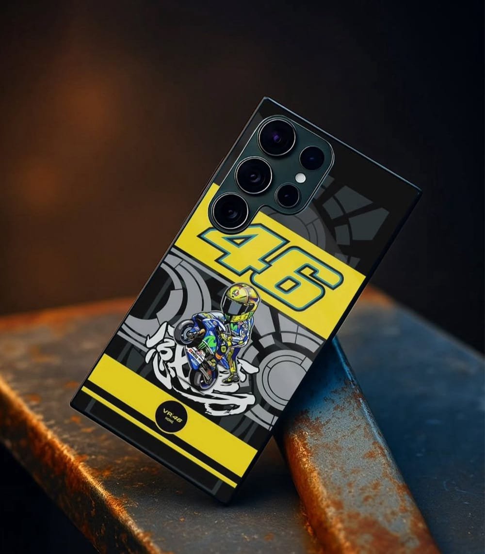 vr46 rossi red f1 racing premium glossy phonecase
