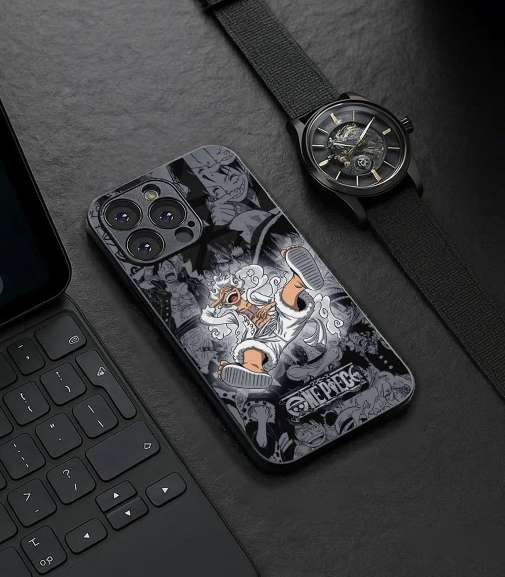 grey onepiece anime premium glossy phonecase