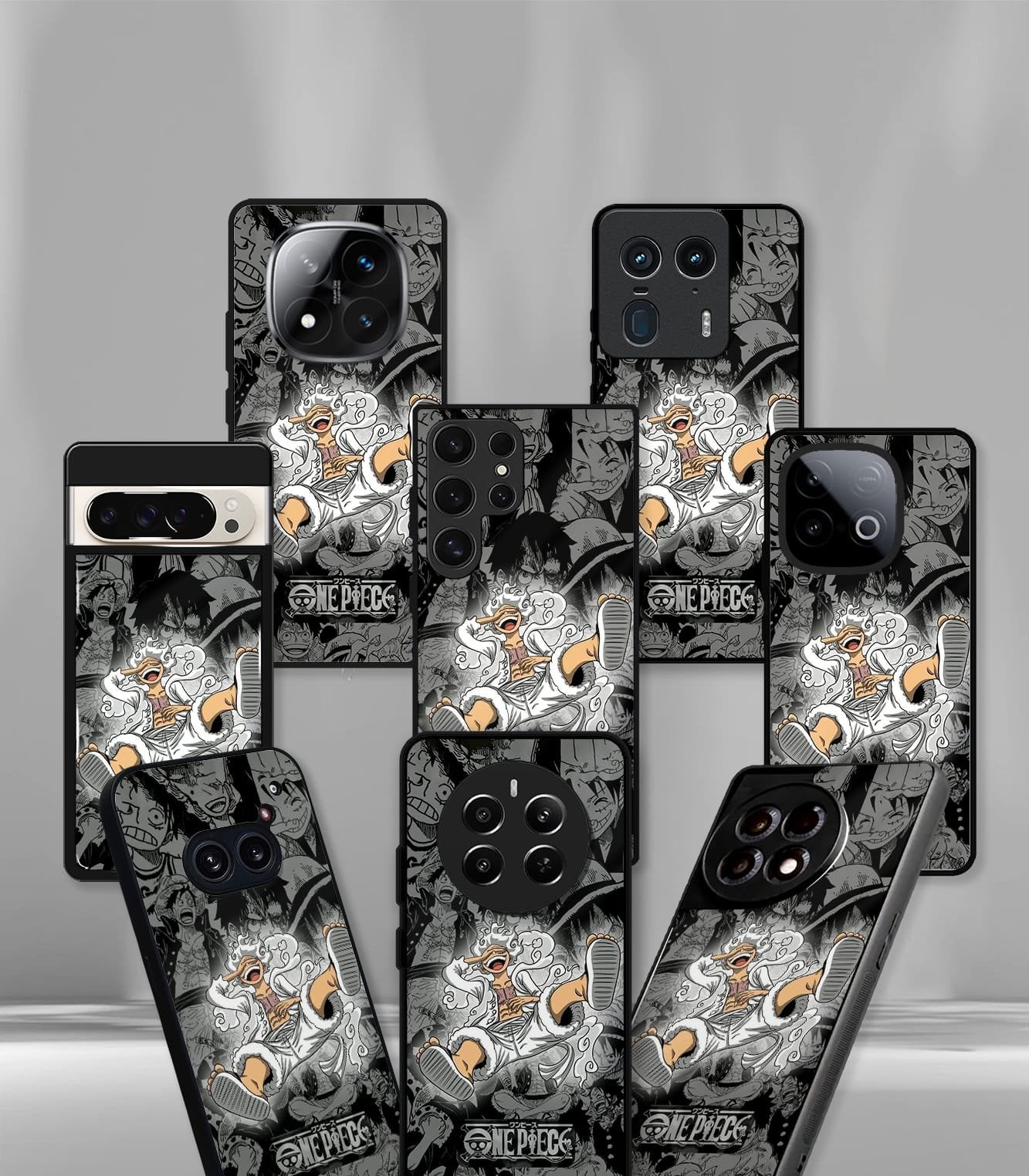 grey onepiece anime premium glossy phonecase