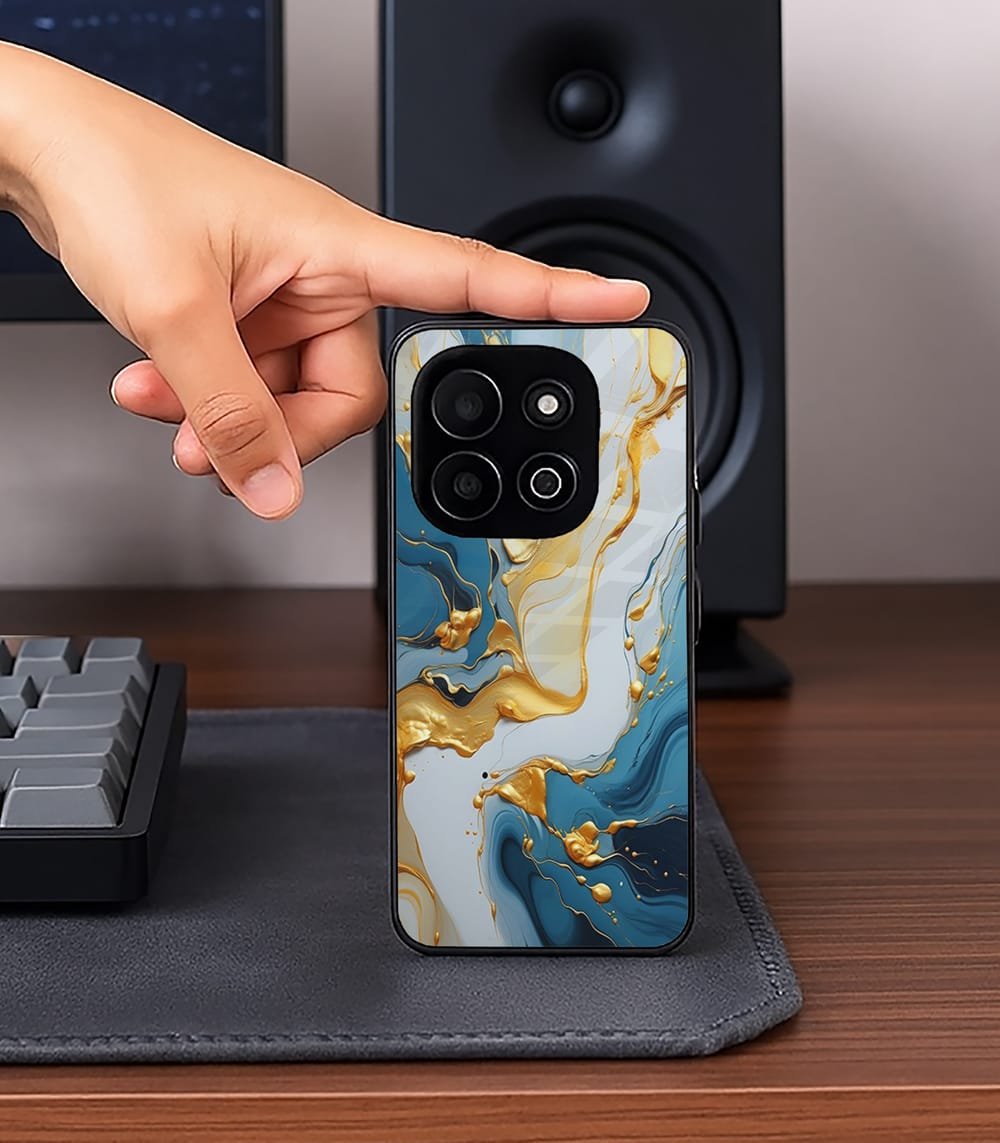 aesthetic marble pattern premium glossy phonecase