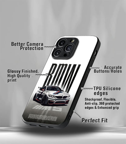 White Royal Car Premium Glossy PhoneCase
