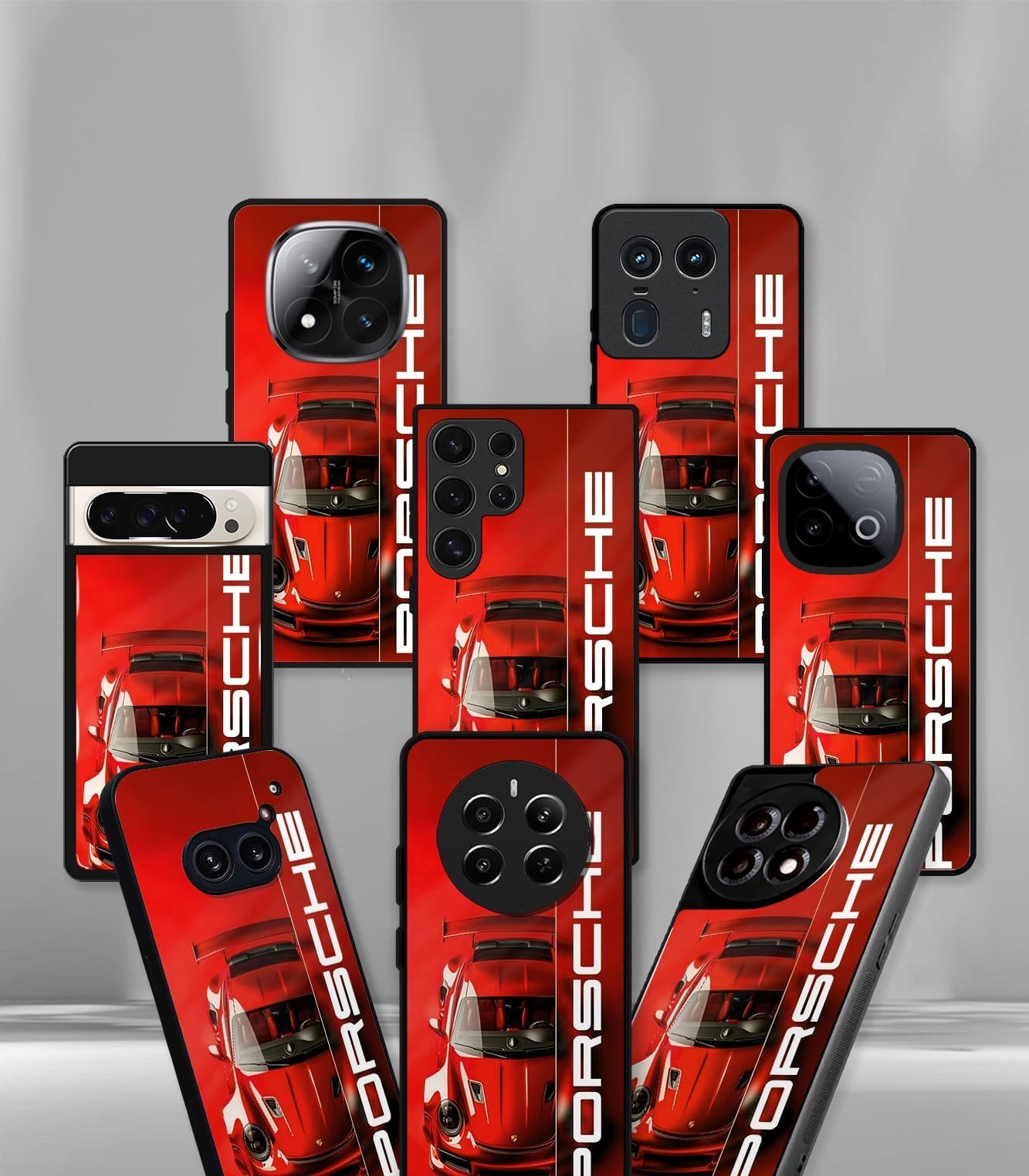 red royal porsche premium glossy phonecase