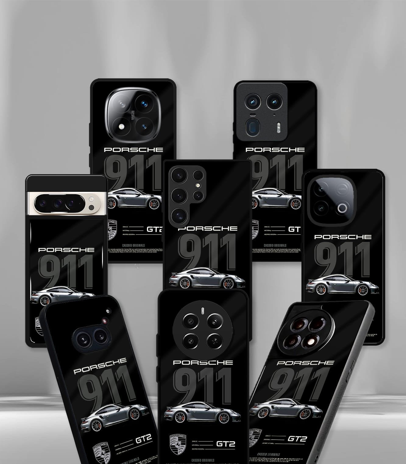 black royal 911 porsche premium glossy phonecase