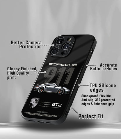 Black Royal 911 Porsche Premium Glossy PhoneCase