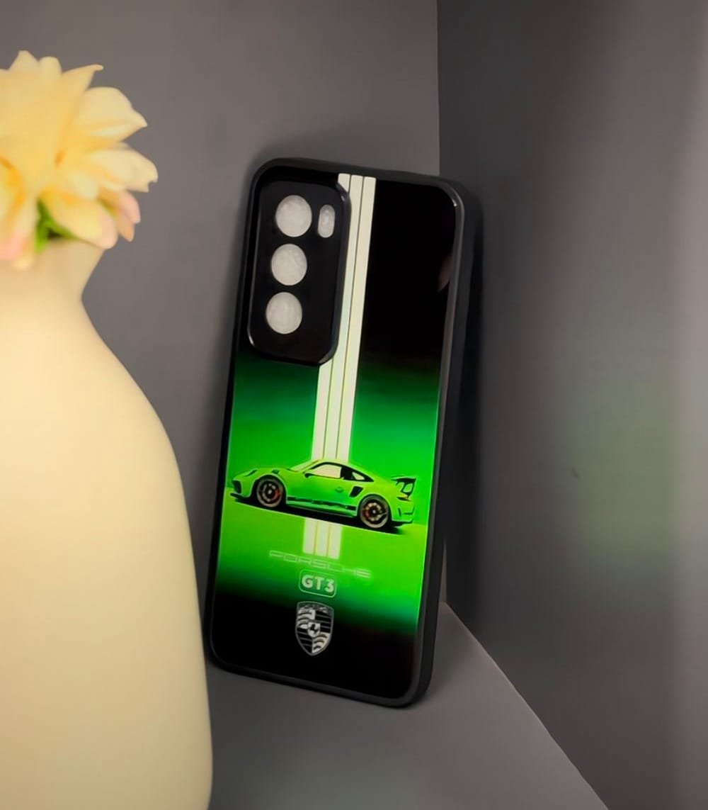 green gt3 porsche premium glossy phonecase