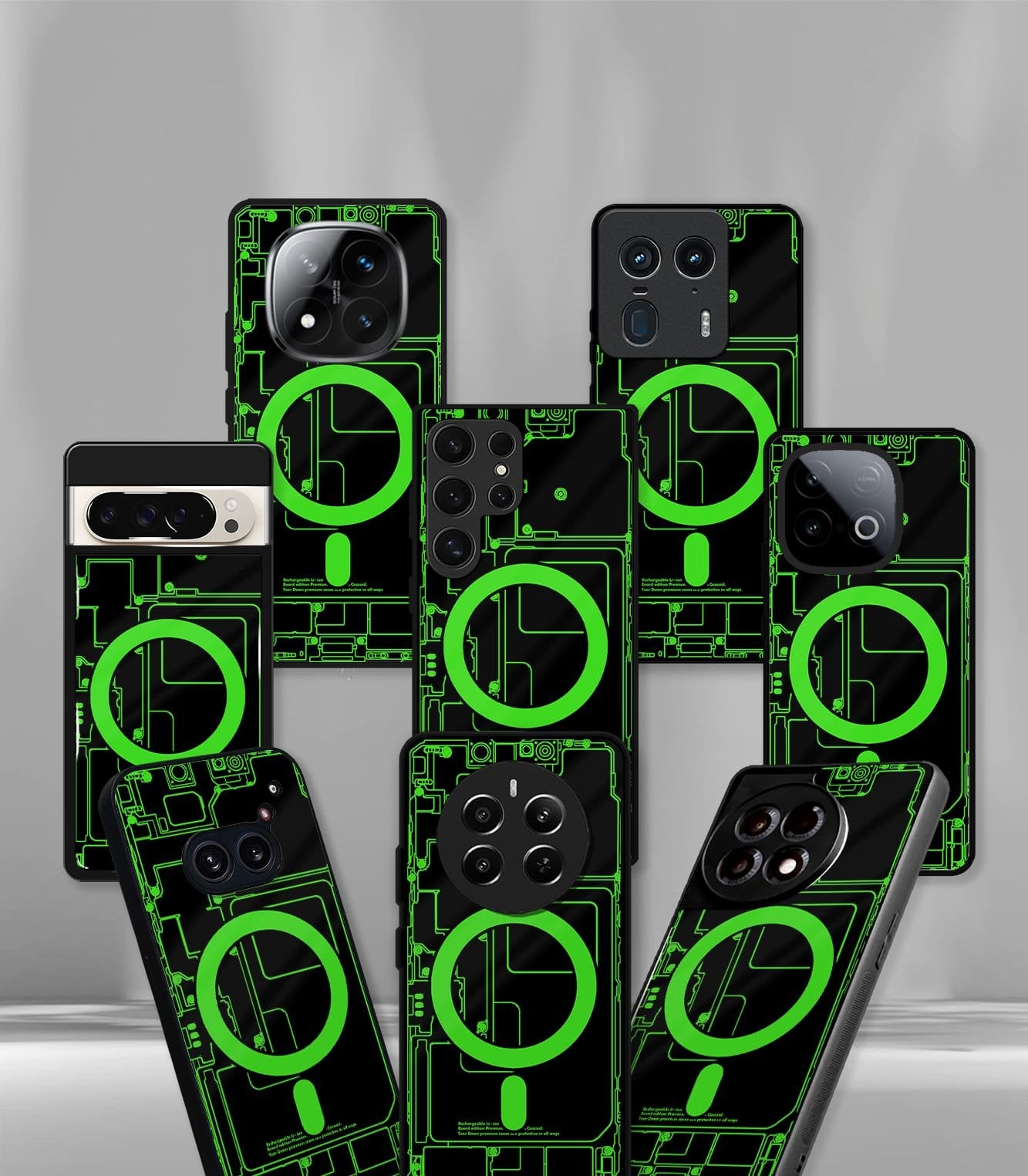 cyber edition green premium glossy phonecase