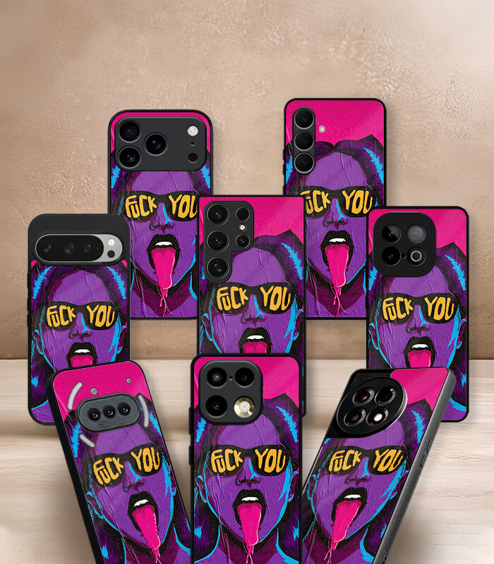 fcuk you psych caszoid premium glossy phone case