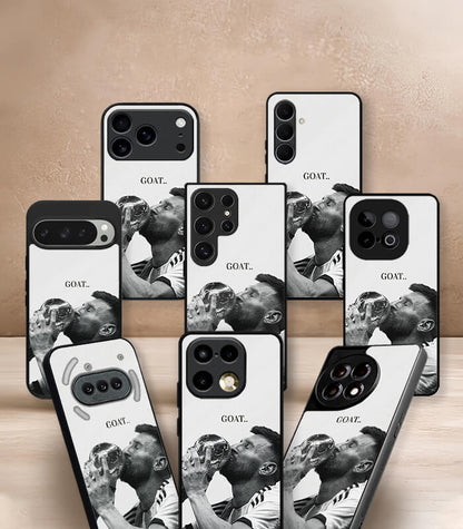 GOAT Messi Kissing WC Caszoid Premium Glossy Phone Case