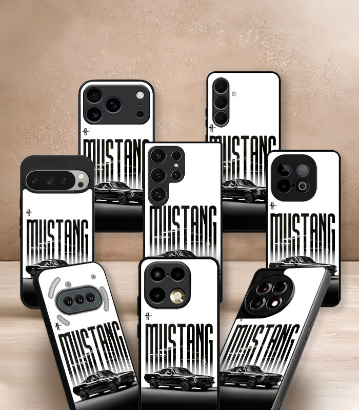 mustang gt whitish caszoid premium glossy phone case
