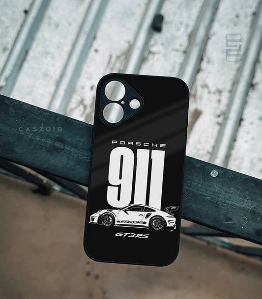 Porsche 911 Black Themed Caszoid Premium Glossy Phone Case