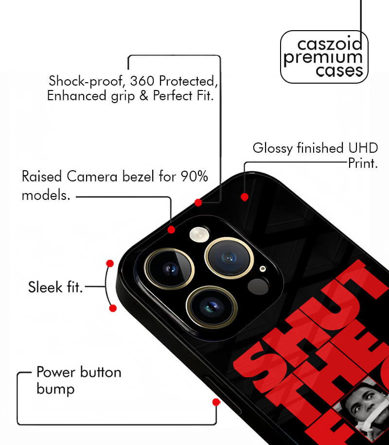 shut the fuck up caszoid premium glossy phone case