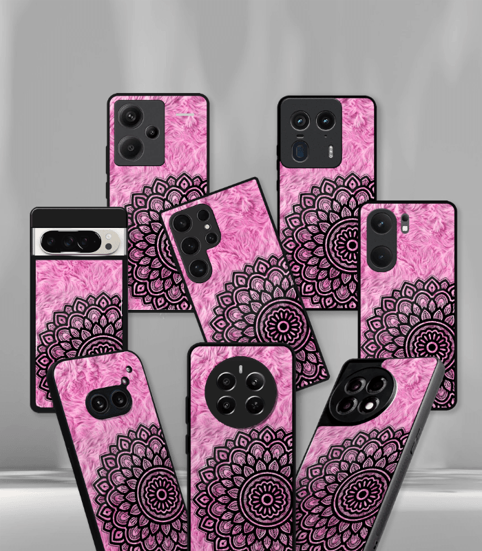 pink mandala art premium phone case