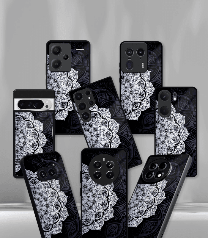 black mandala art premium phone case