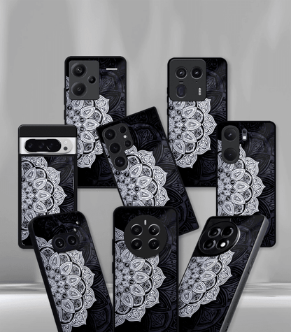Black Mandala art Premium Phone Case