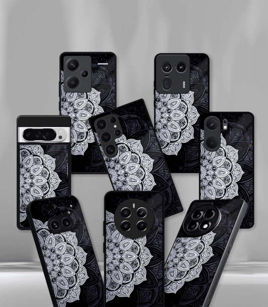 Black Mandala art Premium Phone Case
