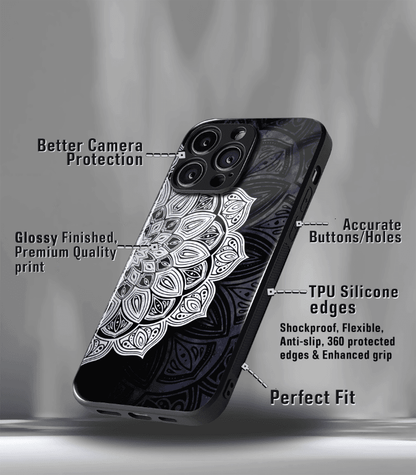 Black Mandala art Premium Phone Case