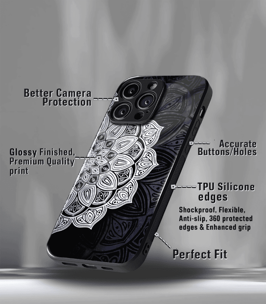 Black Mandala art Premium Phone Case