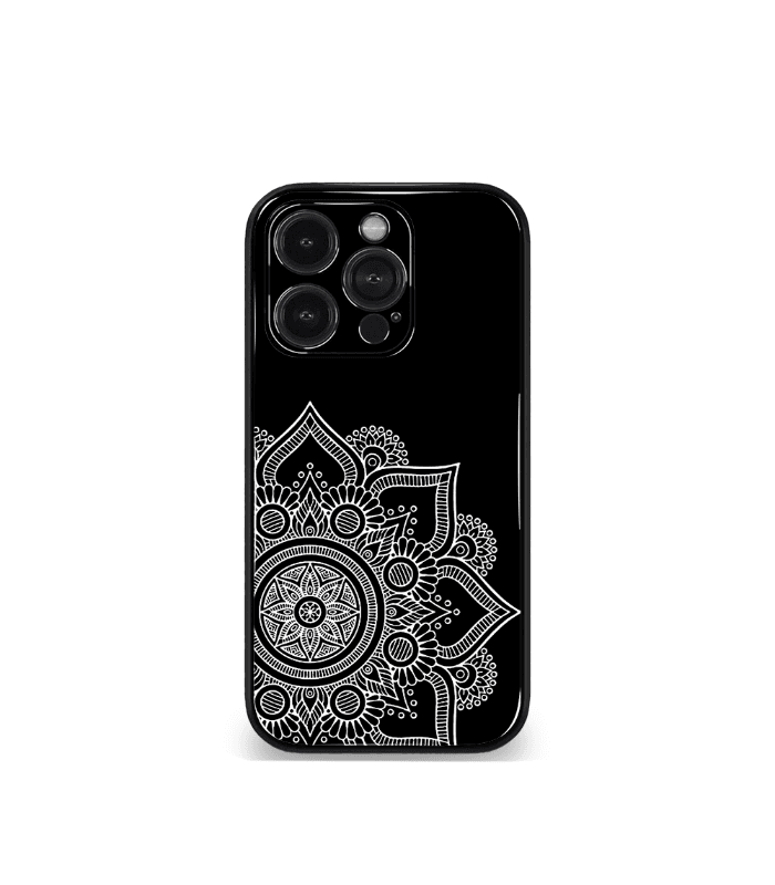 black mandala art premium phone case