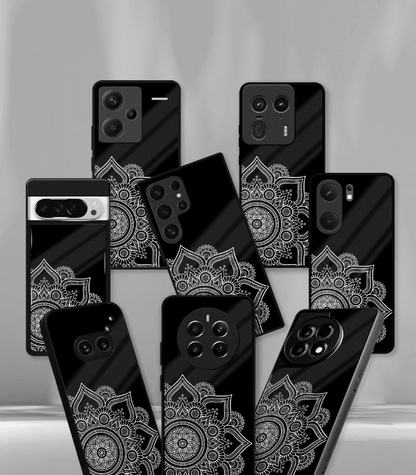 Black Mandala art Premium Phone Case