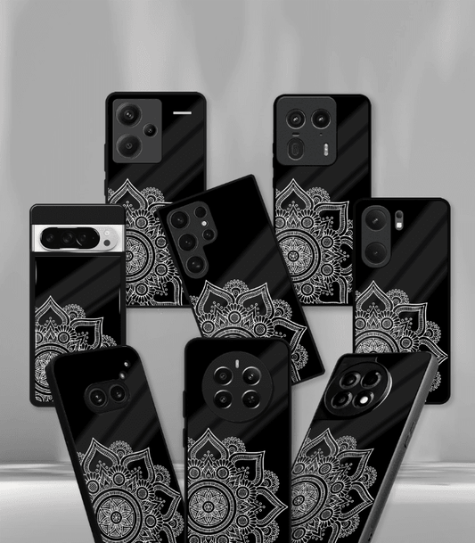Black Mandala art Premium Phone Case