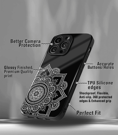 Black Mandala art Premium Phone Case