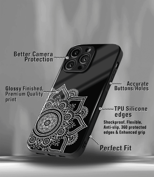 Black Mandala art Premium Phone Case