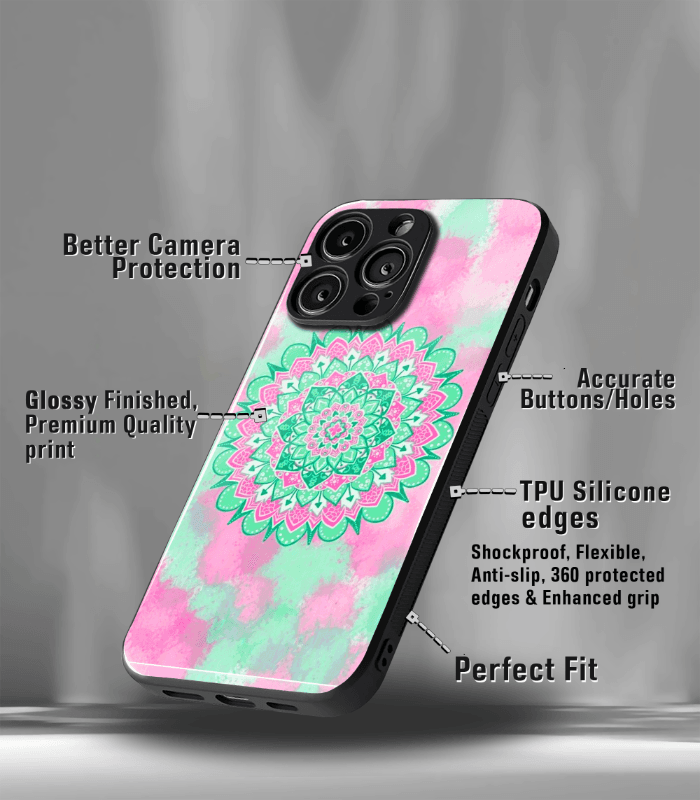 pinkmandala art premium phone case