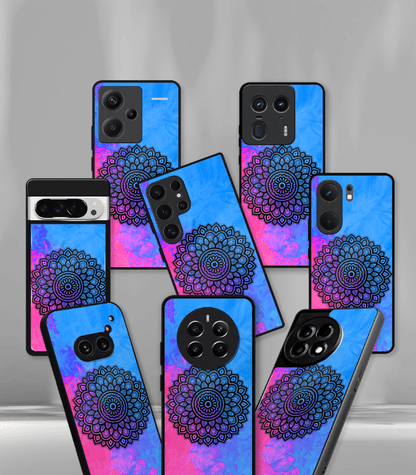 Blue & Pink Mandala art Premium Phone Case