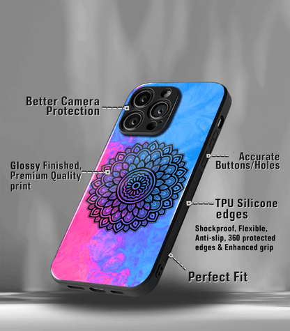 Blue & Pink Mandala art Premium Phone Case