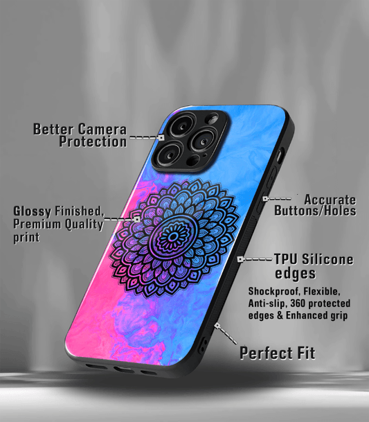 Blue & Pink Mandala art Premium Phone Case