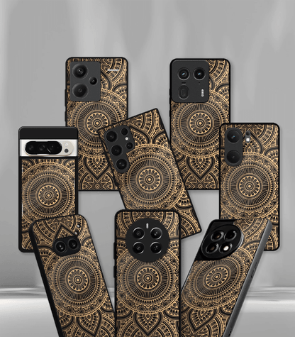 Brown Mandala art Premium Phone Case