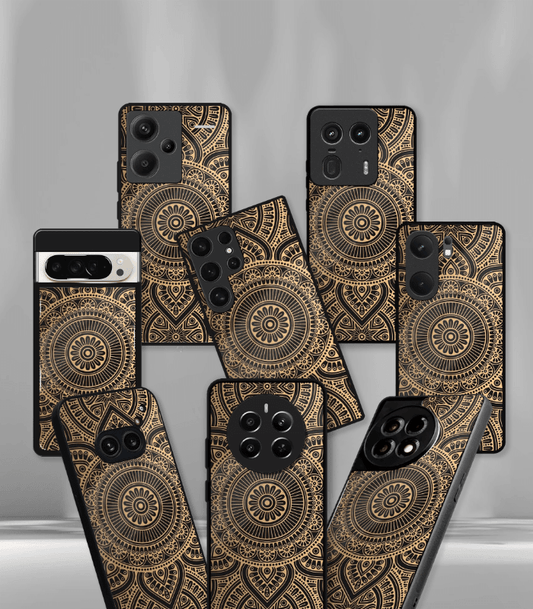 Brown Mandala art Premium Phone Case