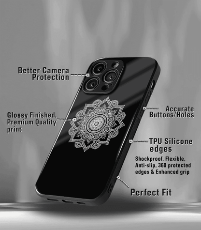 Black Mandala art Premium Phone Case