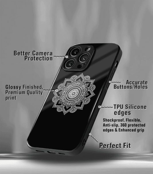 Black Mandala art Premium Phone Case