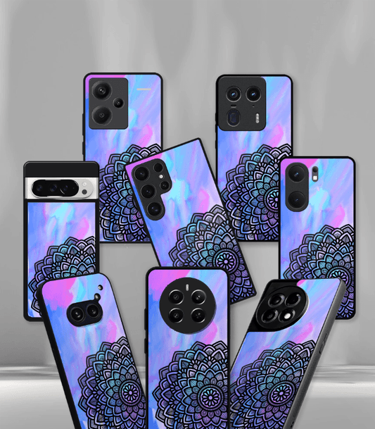 Blue Mandala art Premium Phone Case