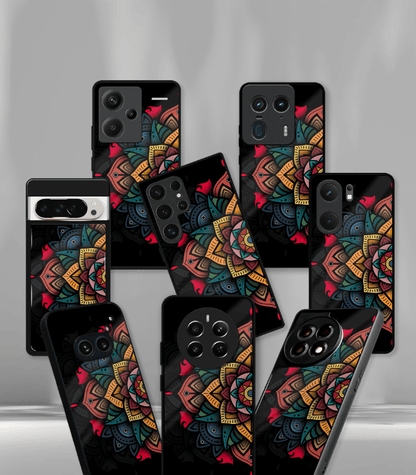 Dark colorful Mandala art Premium Phone Case