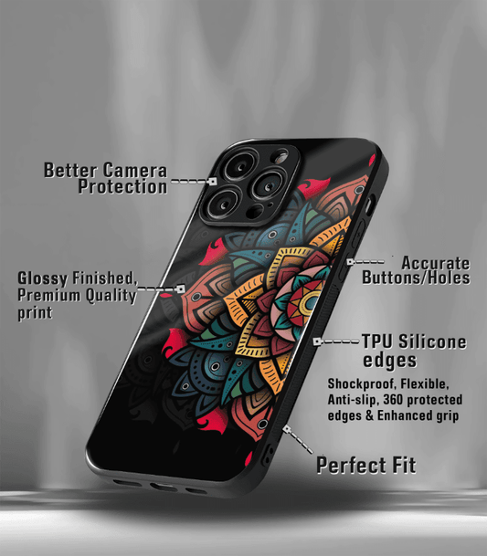 Dark colorful Mandala art Premium Phone Case