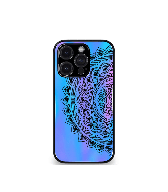 blue mandala art premium phone case
