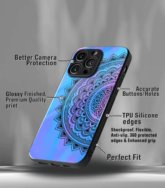 Blue Mandala art Premium Phone Case