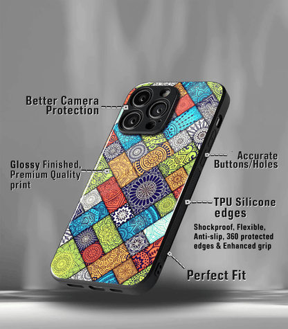 Colorful Aztec Mandala art Premium Phone Case