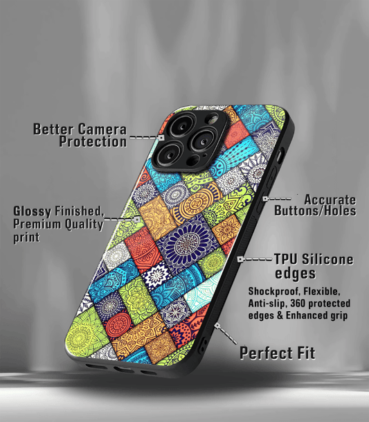 Colorful Aztec Mandala art Premium Phone Case