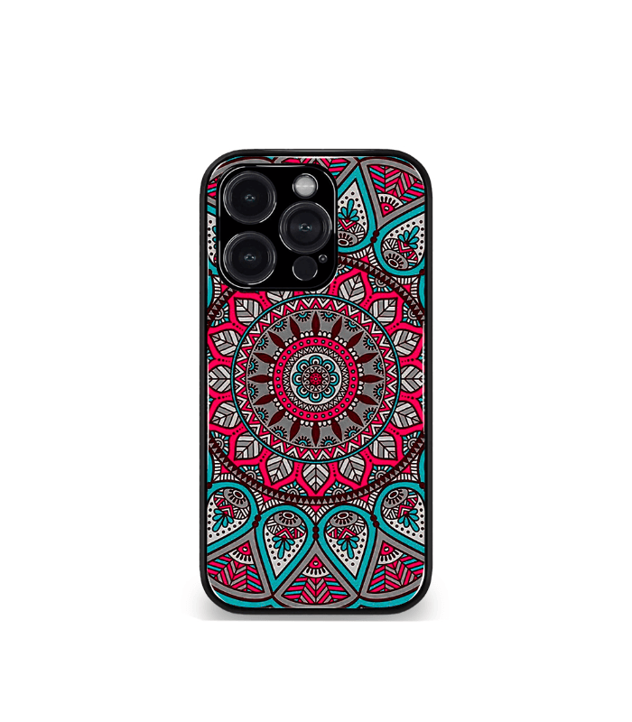red mandala art premium phone case