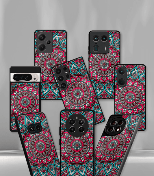 Red Mandala art Premium Phone Case