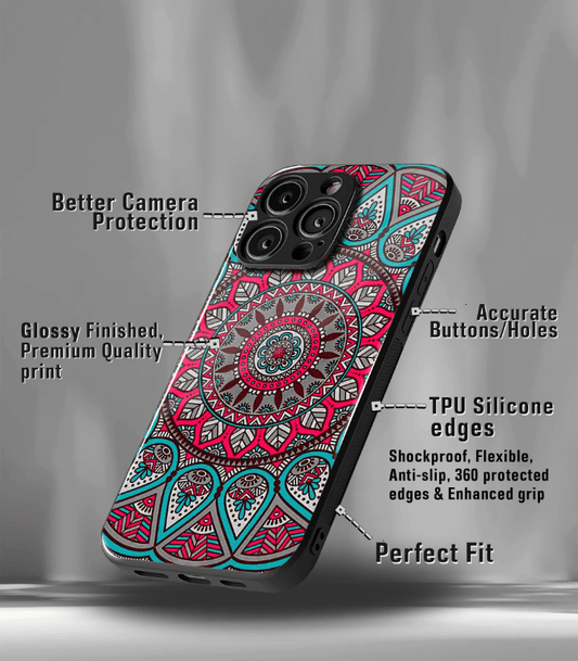 Red Mandala art Premium Phone Case