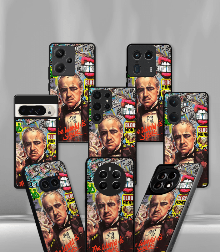 god father  premium glossy phone case compatible for all phone models!
