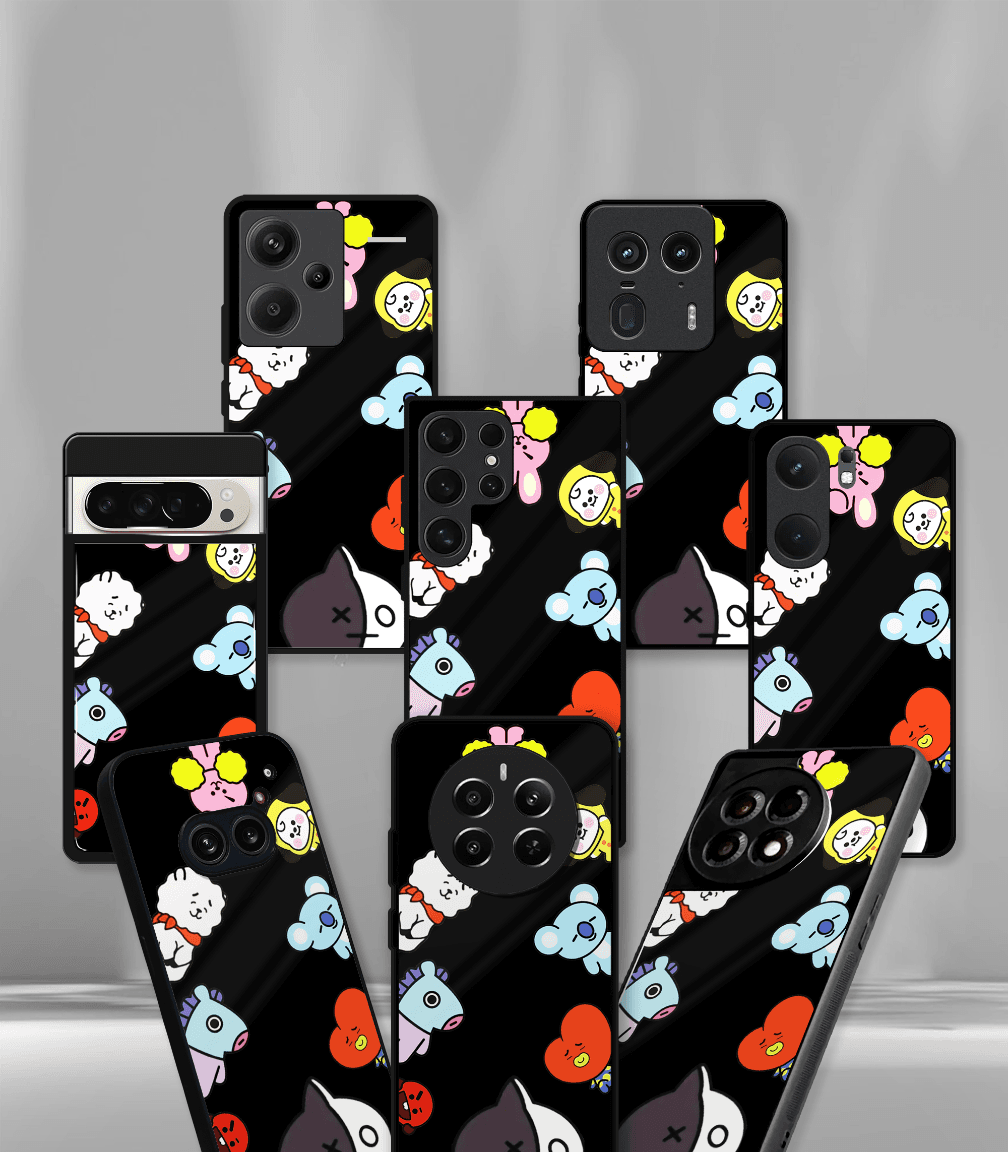 bt21  premium glossy phone case compatible for all phone models!