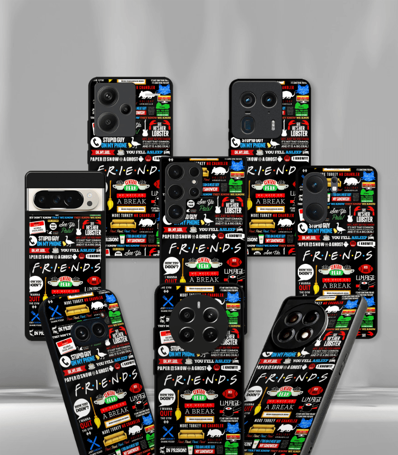 friends  premium glossy phone case compatible for all phone models!