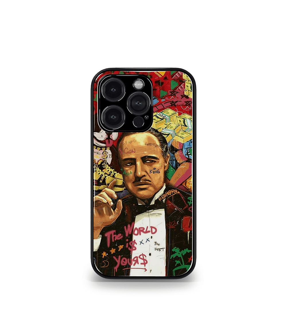 god father premium glossy phone case compatible for all phone models!