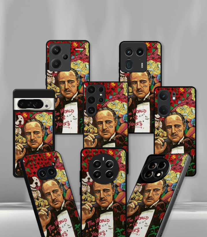 god father premium glossy phone case compatible for all phone models!
