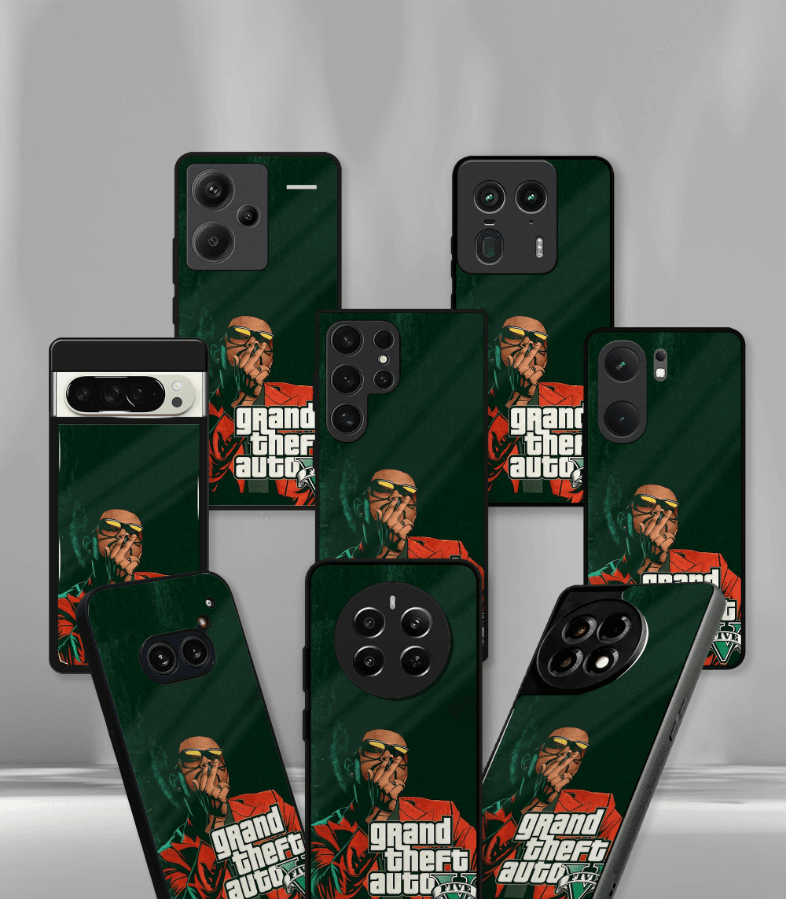 gta 5 premium glossy phone case compatible for all phone models!